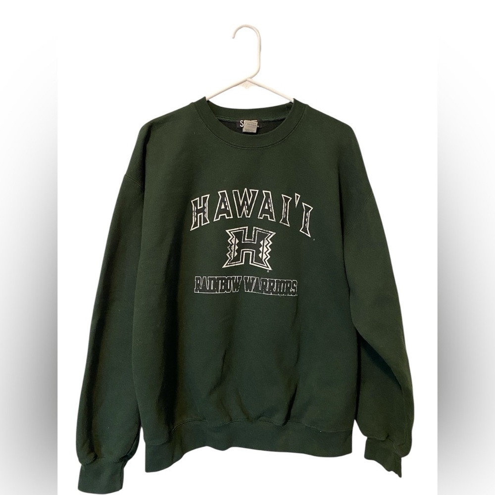 University of Hawaii Green Crew Neck, Size L